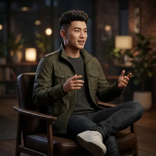 Cinematic 3D Model of a Handsome Chinese Guy