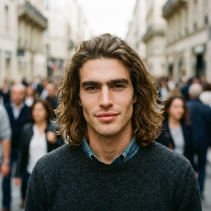 Unique Man with Prominent Features | Striking Appearance