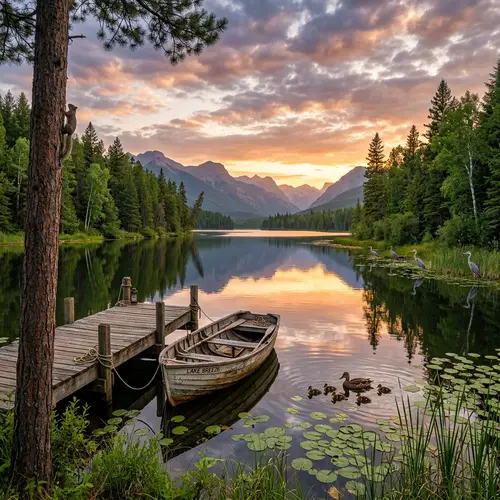 Tranquil Lakeside Landscape with Nature's Serenity | Website Name