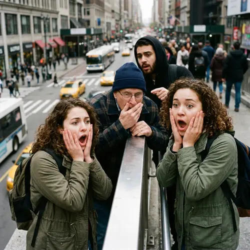 Astonished Passersby on the Street