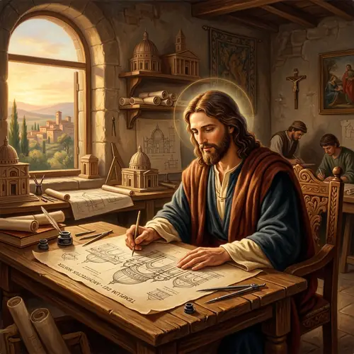 Jesus as an Architect - Renaissance Art Inspiration