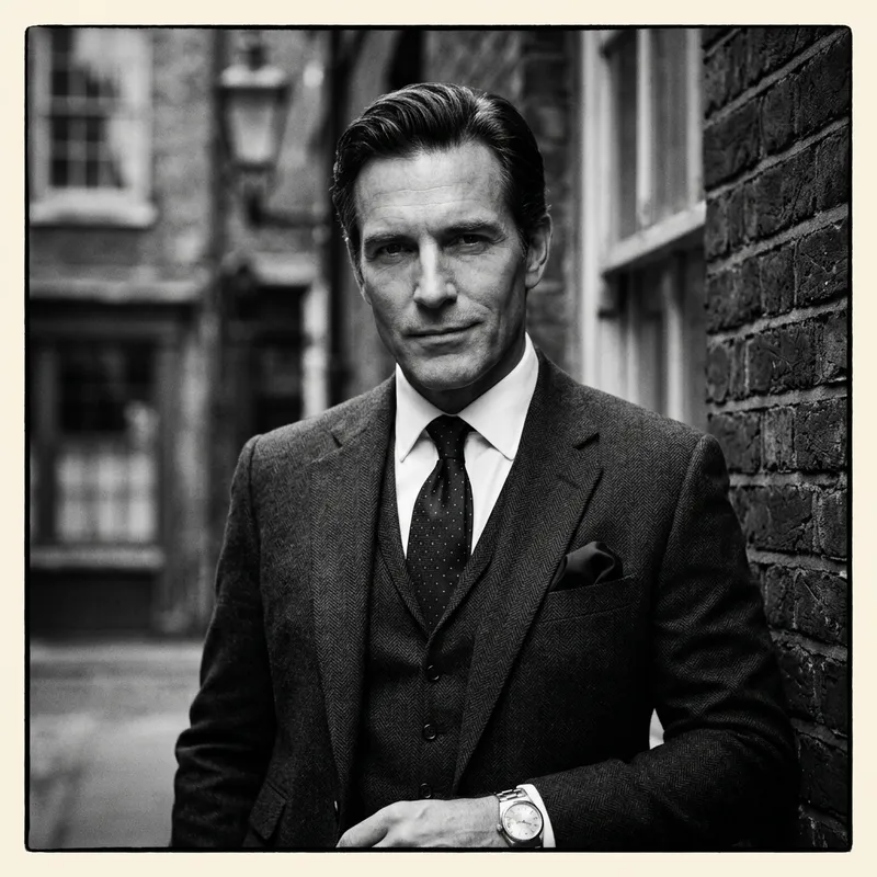 Elegant Male Portrait in Monochrome Style