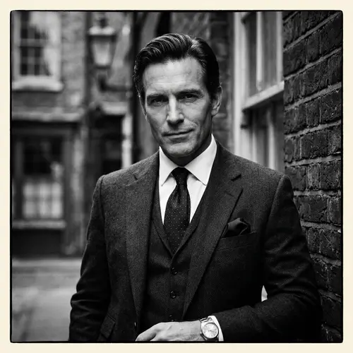 Elegant Male Portrait in Monochrome Style