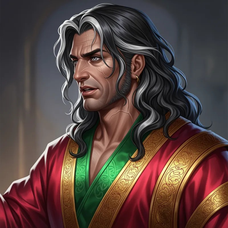 Striking Digital Portrait of a Muscular Man