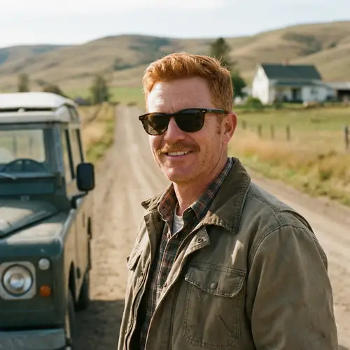 Rural Doctor with Red Hair and Sunglasses