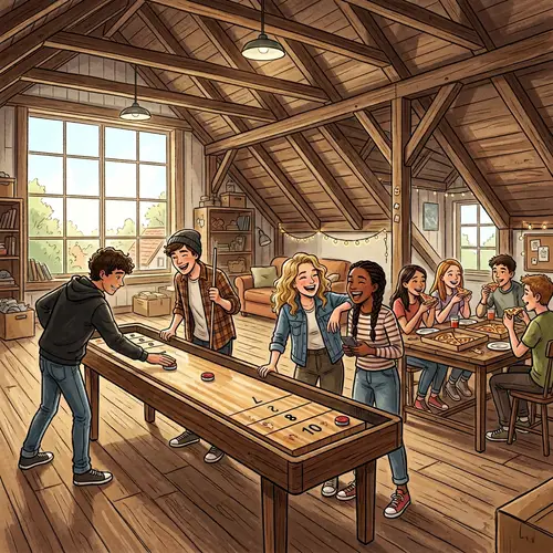 Fun Teen Gatherings in a Bright Attic