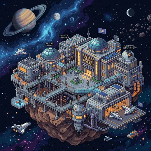 Space College Pixel Art for Gamers & Artists