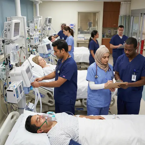 Diverse Intensive Care Unit with Urgent Medical Care