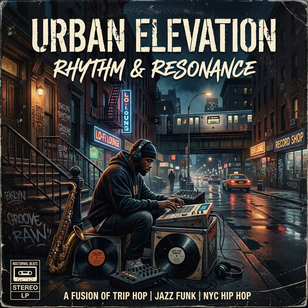 Tri Hop & Jazz Funk Album Cover Design | AI Art Generator | Easy