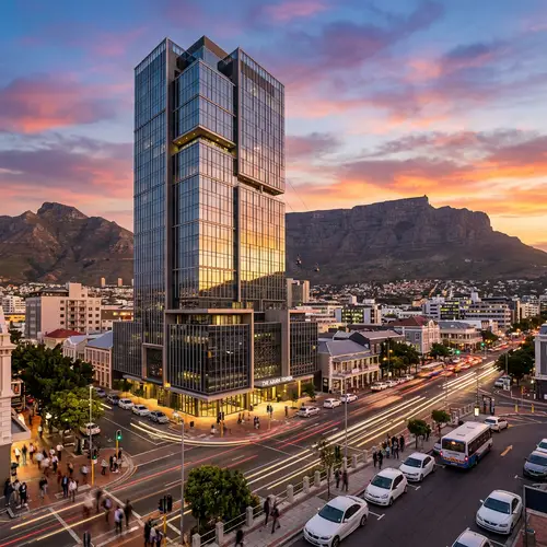 Impressive Highrise Building in Cape Town | Sunset Glow & Table Mountain View