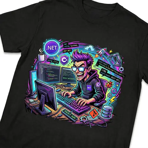 Trendy .NET Developer T-Shirt Design