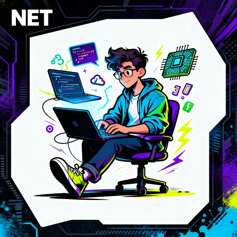 Trendy .NET Developer T-Shirt Design