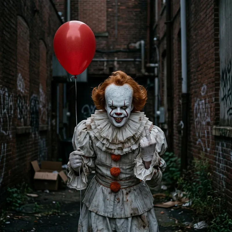 Evil Clown IT: Grinning with a Red Balloon