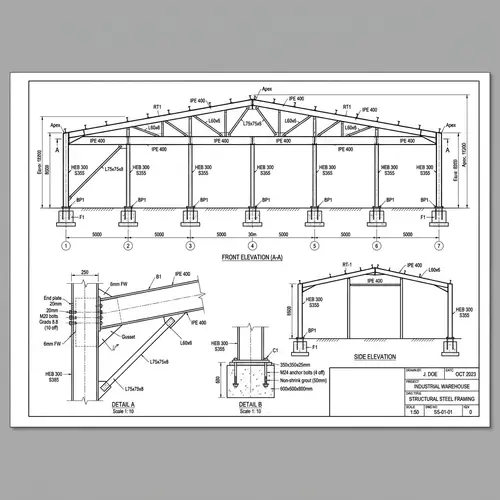 Detailed Steel Structure CAD Drawing for Washplant