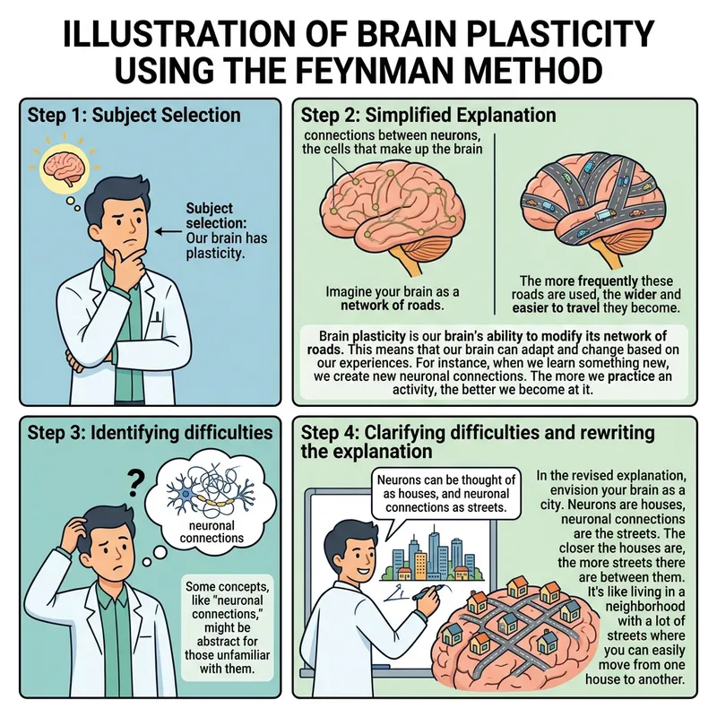 Understanding Brain Plasticity & the Feynman Method