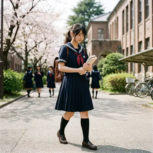 Traditional School Uniform: High School Girl Photo