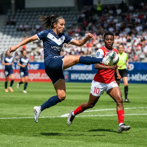 Dynamic Soccer Players Showcasing Skill and Agility