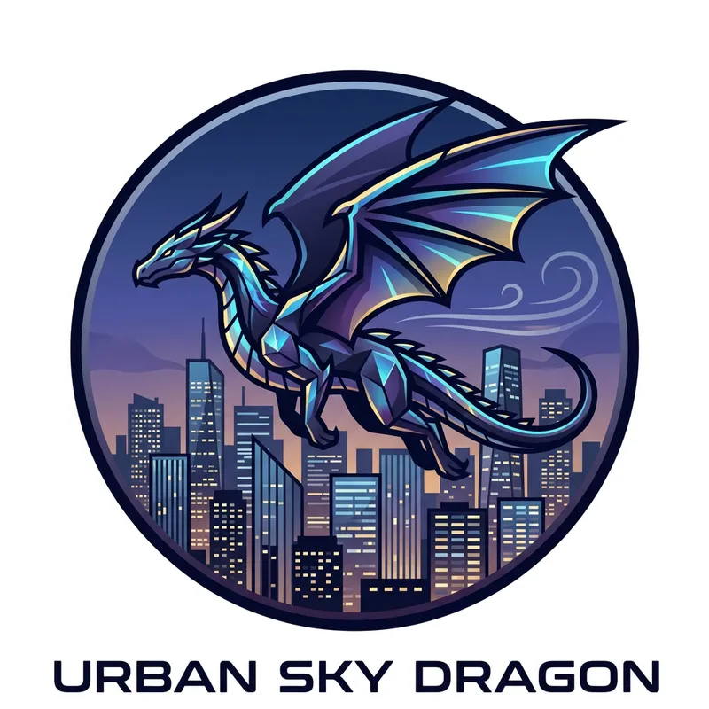 Sky Dragon Logo | Urban Majesty Design Sky Dragon Logo | Urban Majesty Design