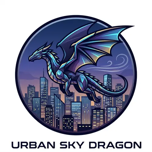 Modern Sky Dragon Logo Design | Urban Majesty