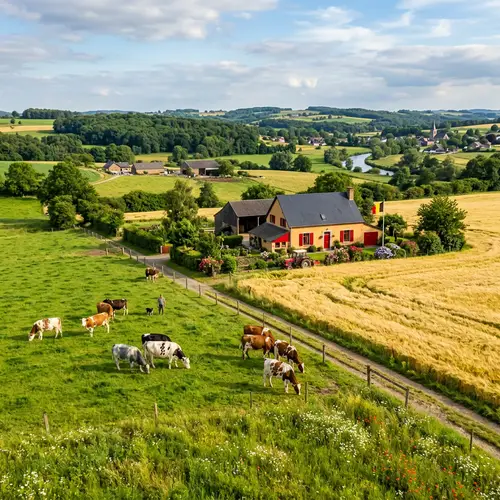 Belgian Agriculture Landscape | Cows, Malt Fields & Colors