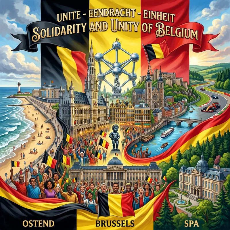 Unity and Solidarity of Belgium | Symbolic Belgian Flag Integration