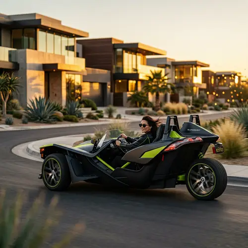 Spectacular AI Cinematic Scene: Woman in Slingshot R