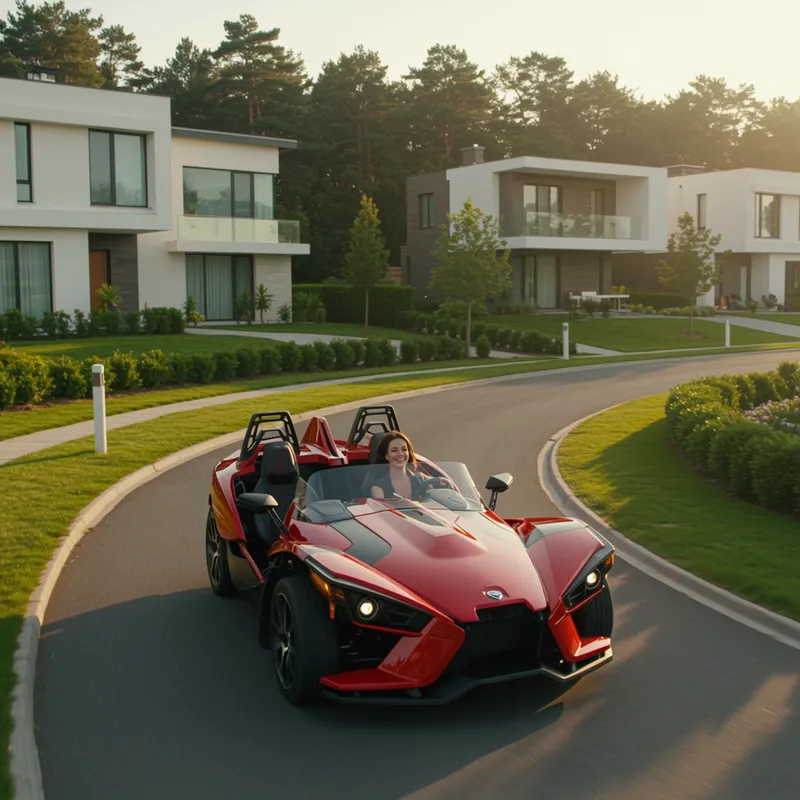 Spectacular AI Cinematic Scene: Woman in Slingshot R