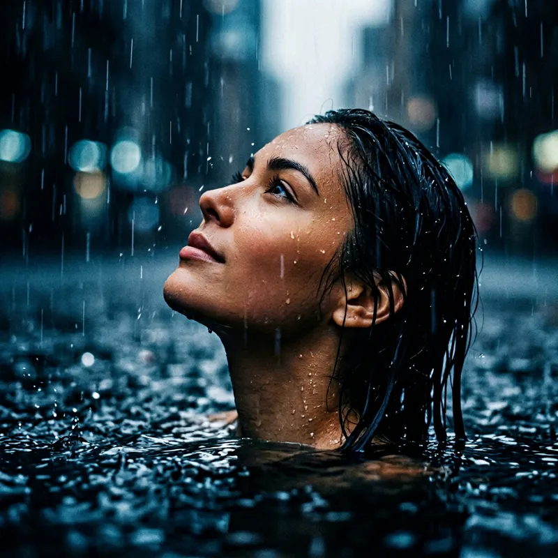 High Definition Portrait with Stormy Aesthetic