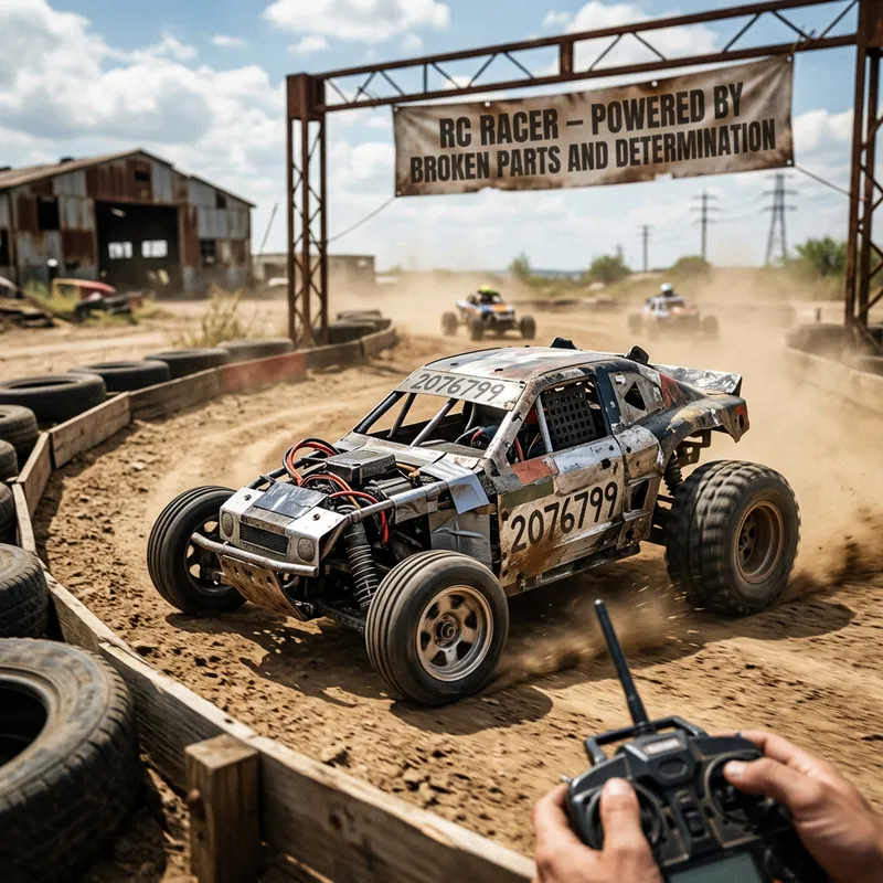 RC Racer: Resilient Build from Broken Parts RC Racer: Resilient Build from Broken Parts