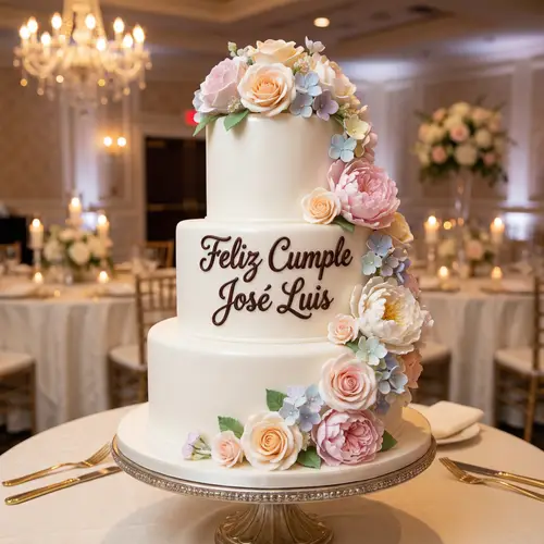 Elegant Three-Tier Wedding Cake Design