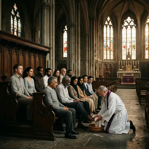 Maundy Thursday Tradition: Service and Humility Depicted