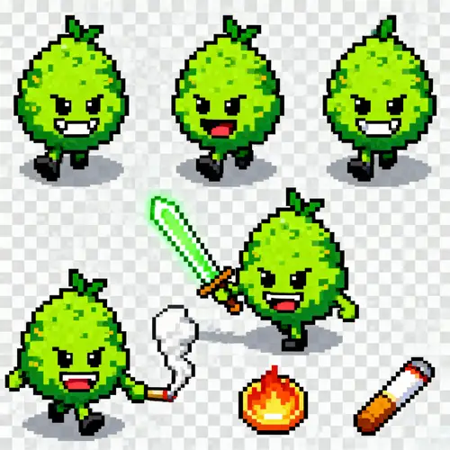 Johnny Macandcheese: Retro Pixel Art Sprite Sheet