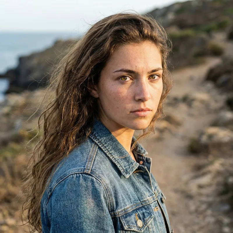 Captivating Girl with Long Hair & Hazel Eyes | Strength & Determination