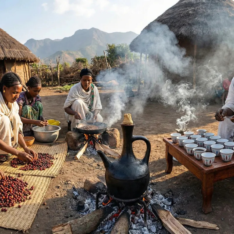 Experience Ethiopian Coffee Culture: Buna Process