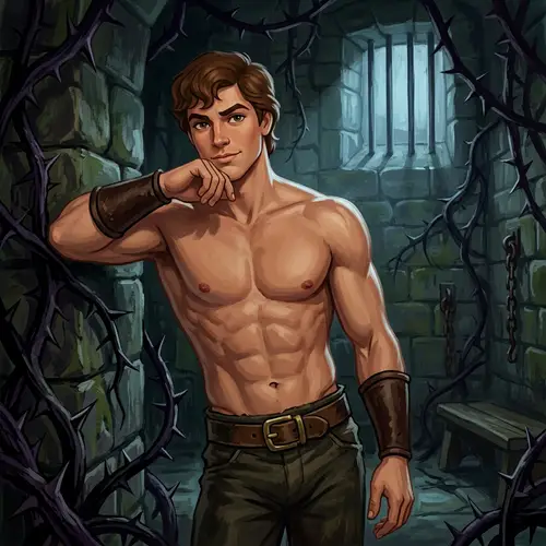 Prince Philip in Thornes Dungeon - Animated Digital Art