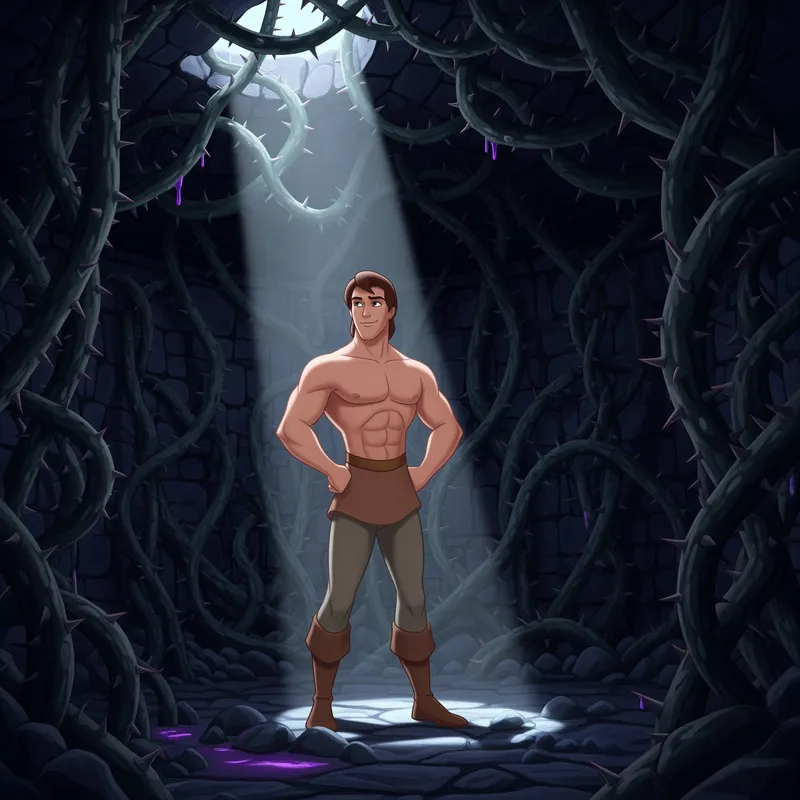 Prince Philip in Thornes Dungeon - Animated Digital Art