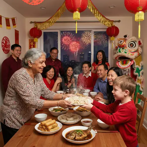 Chinese New Year Celebration: Multigenerational Feast & Festivities