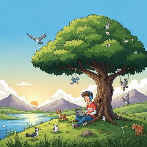 Coding in Nature: A Boy's Pleasant Evening