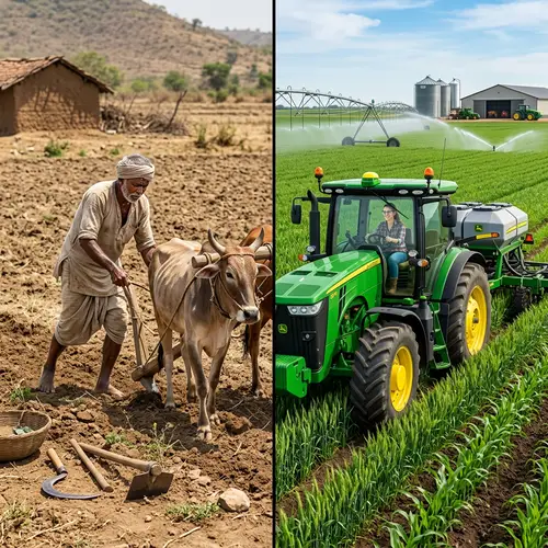 Agricultural Infrastructure Evolution: Past vs. Present