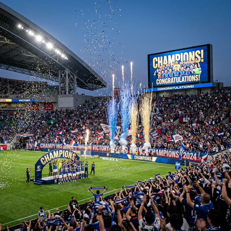 Vibrant Stadium Celebration for the Championship