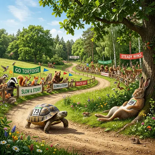 Tortoise and Hare Race: Underestimation and Determination