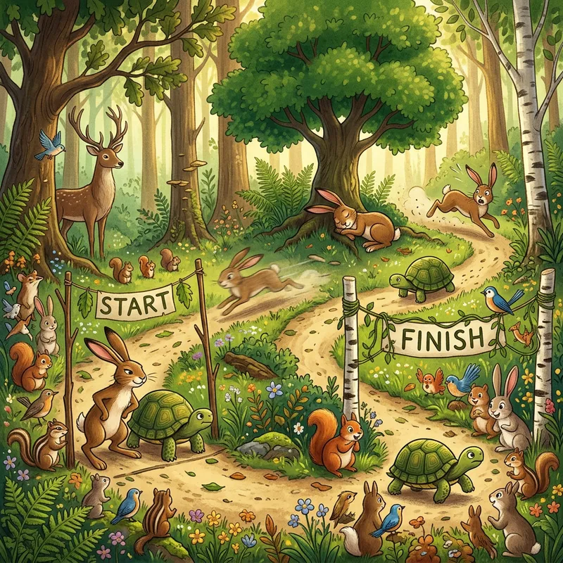 The Race of the Resilient Tortoise and the Cocky Hare