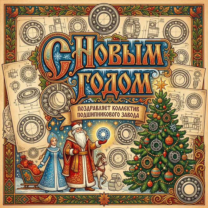 Russian Style New Year Greetings from Leading Bearing Company