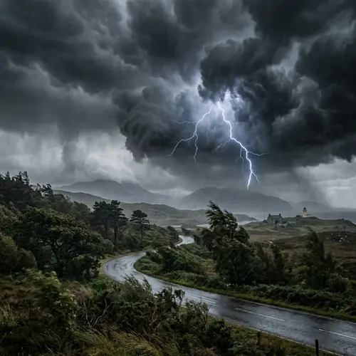 Ethereal Stormy Skies: Intense Atmospheric Phenomenon