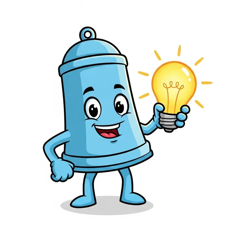 Fun Cartoon Mascot for Energy Comparison