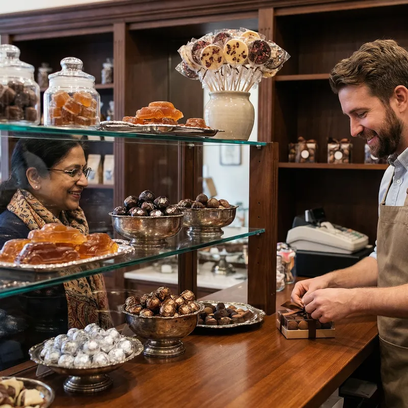 Artisanal Adult Candy Store with Vintage Car-shaped Gelatin Candies