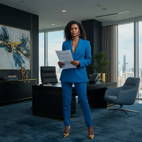 Empowered CEO in Luxurious Office