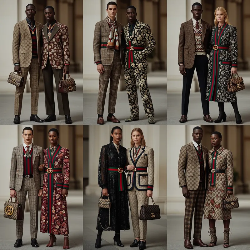 Gucci Fashion: Mixed Race Model Couples