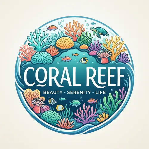 Stunning Coral Reef Logo Design | Vibrant & Minimalistic Typography