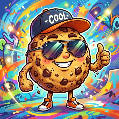 Cool Chocolate Chip Cookie Caricature